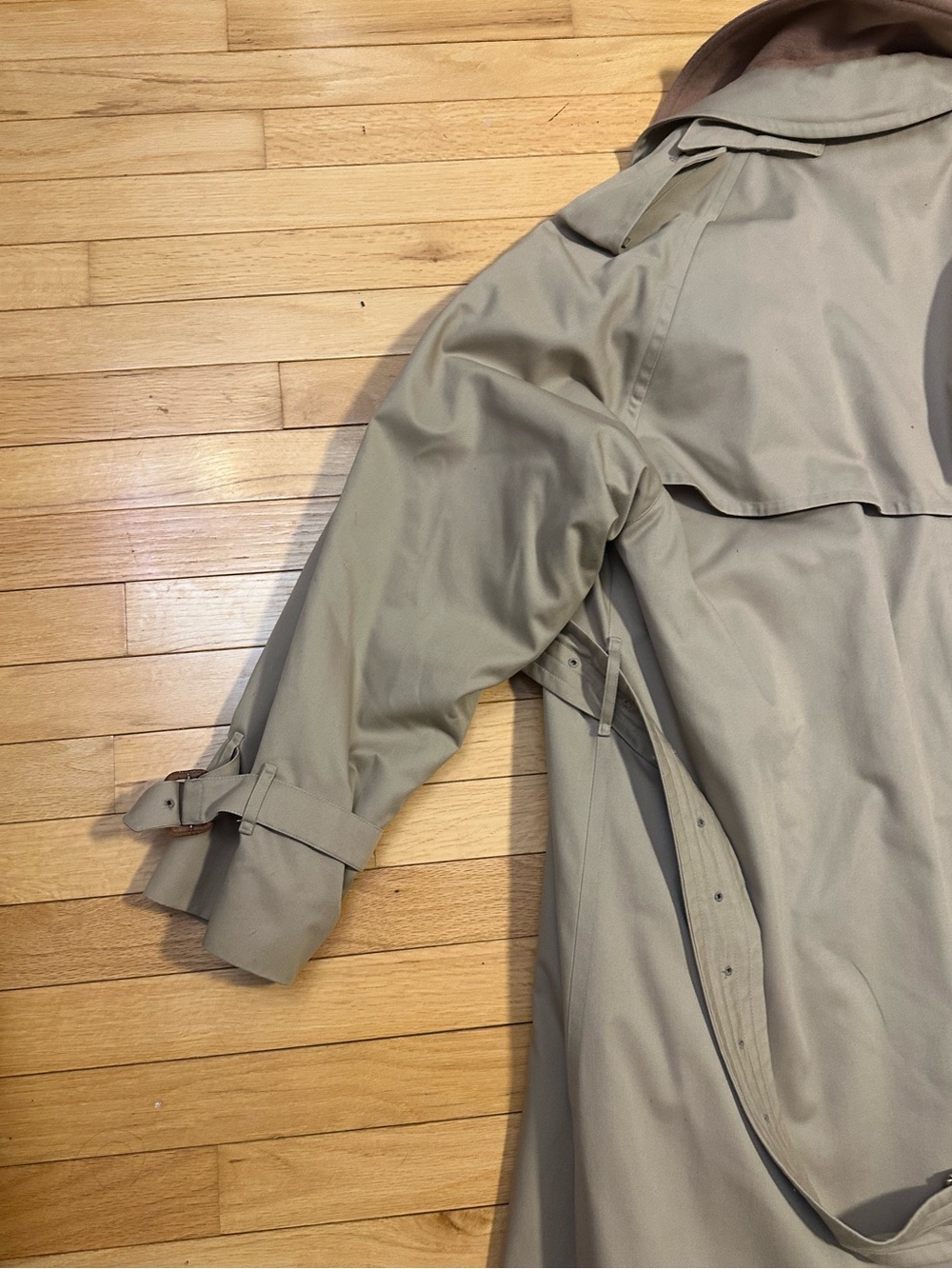 Burberry Rego Men’s Beige Trench Coat with Brown Collar Size 52 Regular - Picture 9 of 13